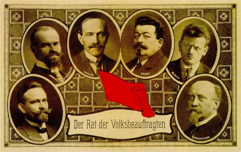 Der Rat der Volksbeauftragten Postkarte Berlin, 1918 8,8 x 13,8 cm © Deutsches Historisches Museum, Berlin Inv.-Nr.: 1989/2046.18