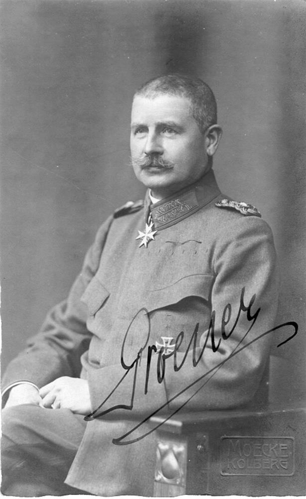 Wilhelm Groener Signierte Fotographie Moecke um 1920 13,8 x 8,8 cm © Deutsches Historisches Museum, Berlin Inv.-Nr.: Do2 94/3