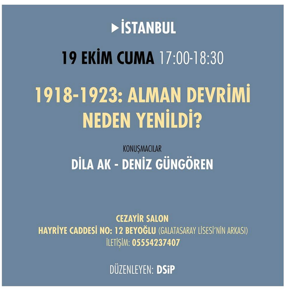 Almanya Devrimi DSİP Etkinliği  2018