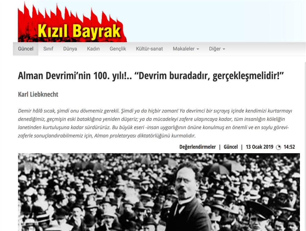 100. Yılında Alman Devrimi (Kızıl Bayrak)