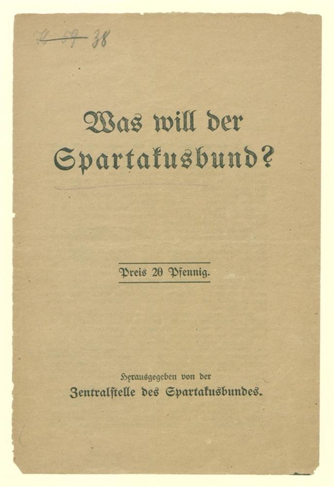 Was will der Spartakusbund